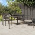 Mesa jardín vidrio templado ratán sintético gris 190x90x75