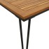 Mesa de jardín con patas en U madera maciza acacia 160x80x75