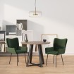 Sillas de comedor 2 unidades terciopelo verde oscuro