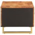 Mesa de centro madera maciza de mango negro marrón 80x50x40