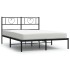 Estructura de cama con cabecero metal negro 150x200