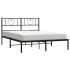 Estructura de cama con cabecero metal negro 150x200