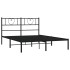 Estructura de cama con cabecero metal negro 150x200