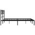 Estructura de cama con cabecero metal negro 150x200