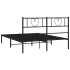 Estructura de cama con cabecero metal negro 150x200