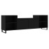 Mueble para TV madera contrachapada negro 160x35x55