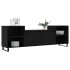 Mueble para TV madera contrachapada negro 160x35x55