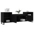 Mueble para TV madera contrachapada negro 160x35x55