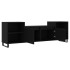 Mueble para TV madera contrachapada negro 160x35x55