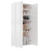 Mueble zapatero contrachapada blanco brillo 80x39x178