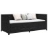 Sofá cama madera maciza de pino negro 90x200