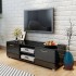 Mueble de TV negro brillo 120x40,5x35