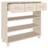 Mesa consola HAMAR madera maciza pino marrón miel 90x35x90