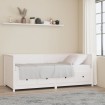 Sofá cama madera maciza de pino blanco 80x200 cm