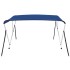 Toldo Bimini de 3 arcos azul 183x180x137