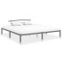 Estructura de cama de metal gris 200x200