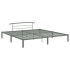 Estructura de cama de metal gris 200x200