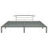 Estructura de cama de metal gris 200x200