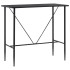 Mesa alta de cocina MDF negro 120x60x110