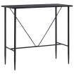 Mesa alta de cocina MDF negro 120x60x110 cm