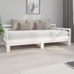 Sofá cama extraíble madera maciza de pino blanco 2x(90x200) cm