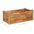 Arriate de madera maciza de acacia 110x60x44