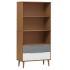 Librería MOLDE madera maciza de pino marrón 85x35x170,5