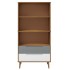 Librería MOLDE madera maciza de pino marrón 85x35x170,5