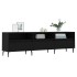 Mueble de TV madera contrachapada negro 150x30x44,5