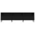 Mueble de TV madera contrachapada negro 150x30x44,5