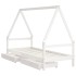 Estructura cama niños con cajones madera pino blanco 80x200