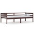 Estructura de cama madera maciza pino marrón oscuro 90x200