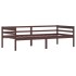 Estructura de cama madera maciza pino marrón oscuro 90x200