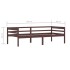 Estructura de cama madera maciza pino marrón oscuro 90x200