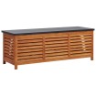 Caja de almacenaje jardín madera maciza eucalipto 150x50x55 cm