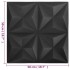 Paneles de pared 3D 48 unidades negro origami 12 m² 50x50