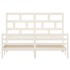 Estructura de cama madera maciza blanco Supe King 180x200