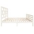 Estructura de cama madera maciza blanco Supe King 180x200