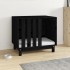 Caseta para perros madera maciza de pino negro 70x50x62