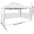 Carpa plegable profesional con 3 paredes acero blanco 3x4