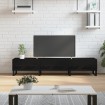 Mueble de TV madera de ingeniería negro 150x36x30 cm