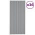 Panel para tejado acero galvanizado gris 36 unidades 100x45