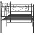 Estructura de sofá cama de metal negro 90x200