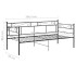 Estructura de sofá cama de metal negro 90x200