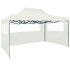 Carpa plegable para celebraciones con 3 paredes blanco 3x4,5