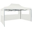 Carpa plegable para celebraciones con 3 paredes blanco 3x4,5 m