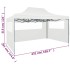 Carpa plegable para celebraciones con 3 paredes blanco 3x4,5