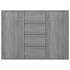 Aparador de madera contrachapada gris Sonoma 88x30x65