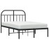 Estructura de cama con cabecero metal negro 120x190