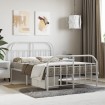 Estructura cama metal con cabecero y estribo blanco 120x200 cm